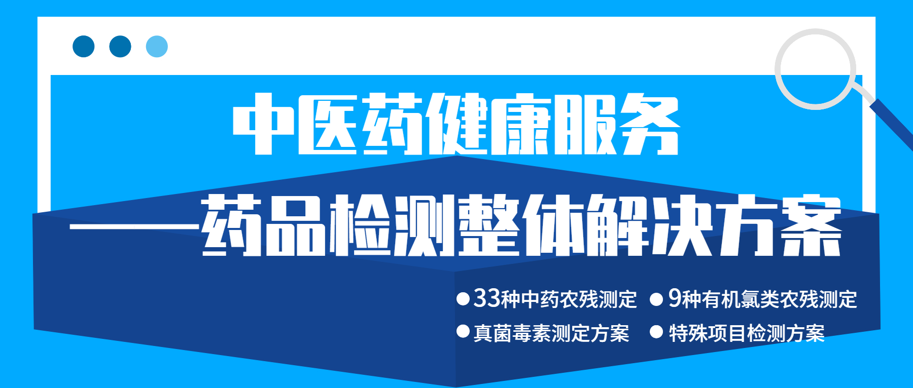 中医药健康服务——药品检测整体解决方案